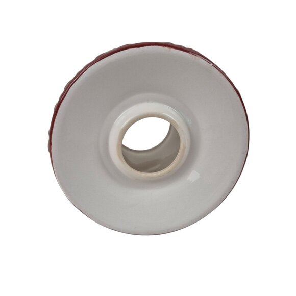 Grapevine Embossed Ceramic Candle Shade Purple Grapes Tan Burgundy Tuscan Decor - Picture 8 of 10